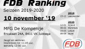 Uitslag FDB Ranking 10-11-2019